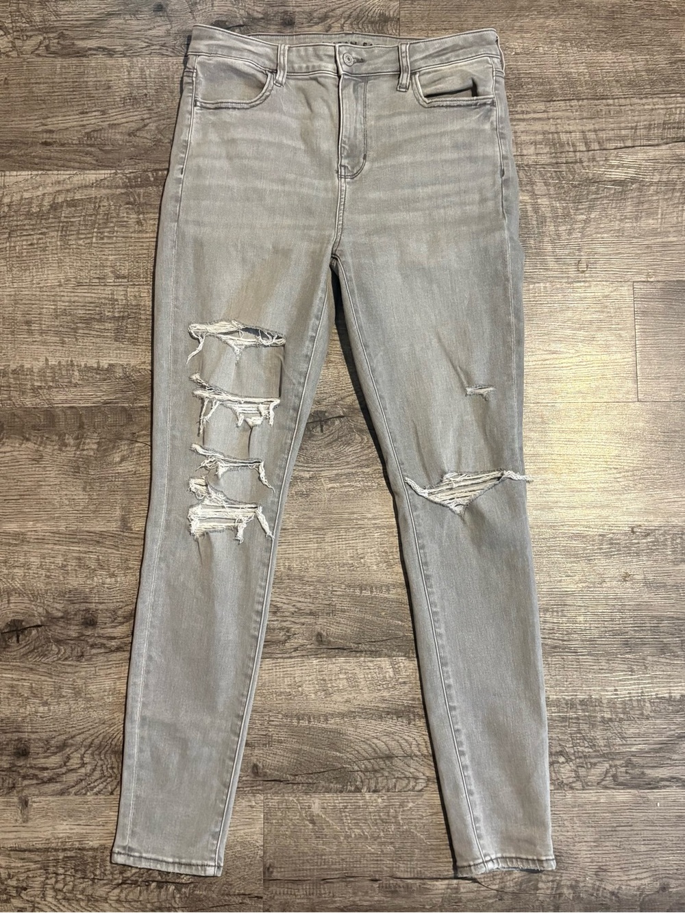 American Eagle Jeans Women’s 10 Gray Hi Rise Jegging
